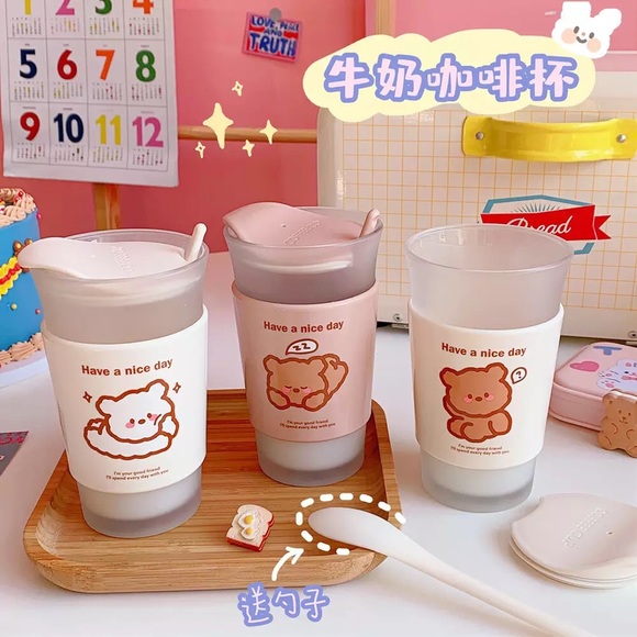 Cup double glass frost thermal insulation spoon - Picture 15 of 15